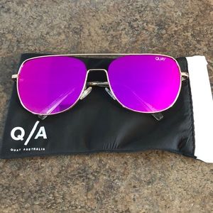Quay Australia Sunglasses, pink/gold mirror